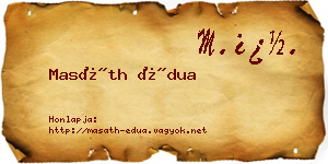 Masáth Édua névjegykártya